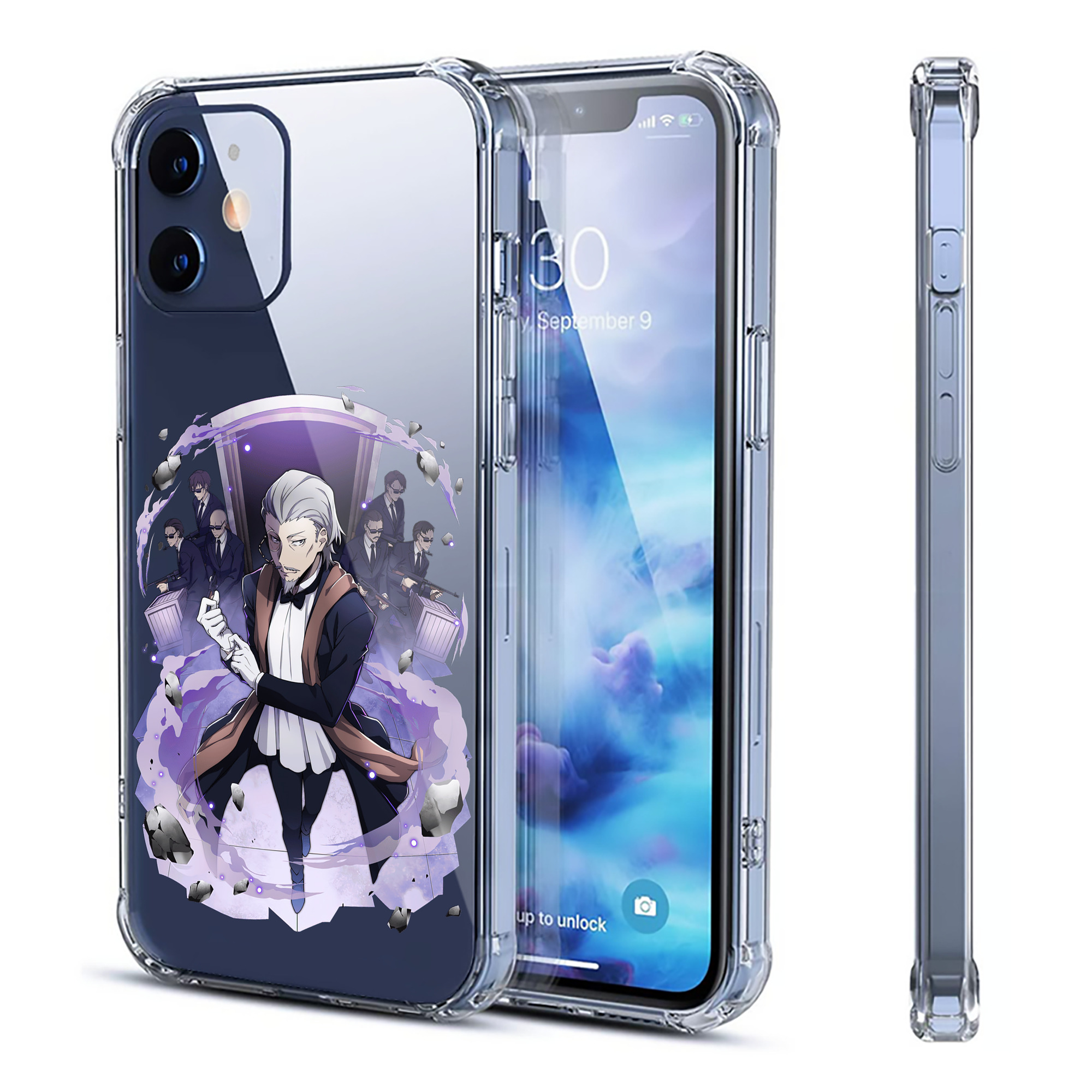 （画像用） 文豪ストレイドッグス Bungo Stray Dogs 【iPhone 12シリーズ対応】透明スマホケース（クリアソフトケース）